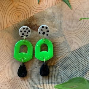 Polymer Clay drop earrings